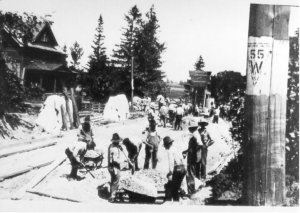 Paving Highway 55 (Which later became Highway 45, then P)